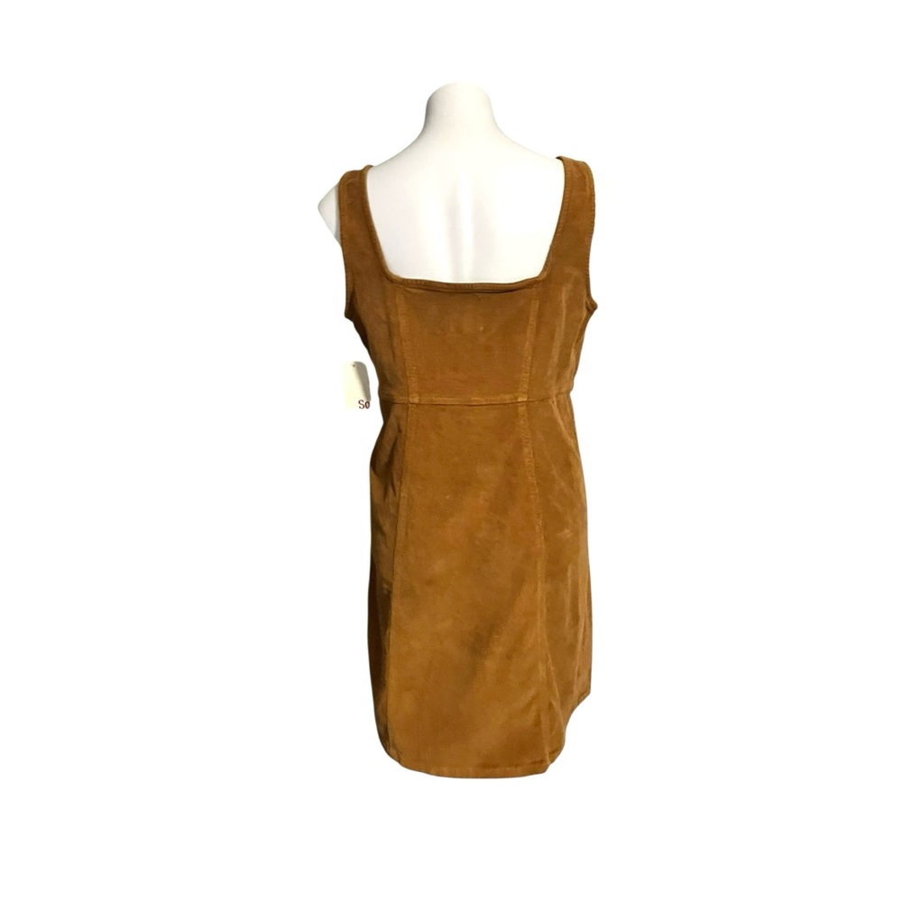 SO Camel Button-Down Corduroy Mini Dress Size X Large New - Picture 4 of 6